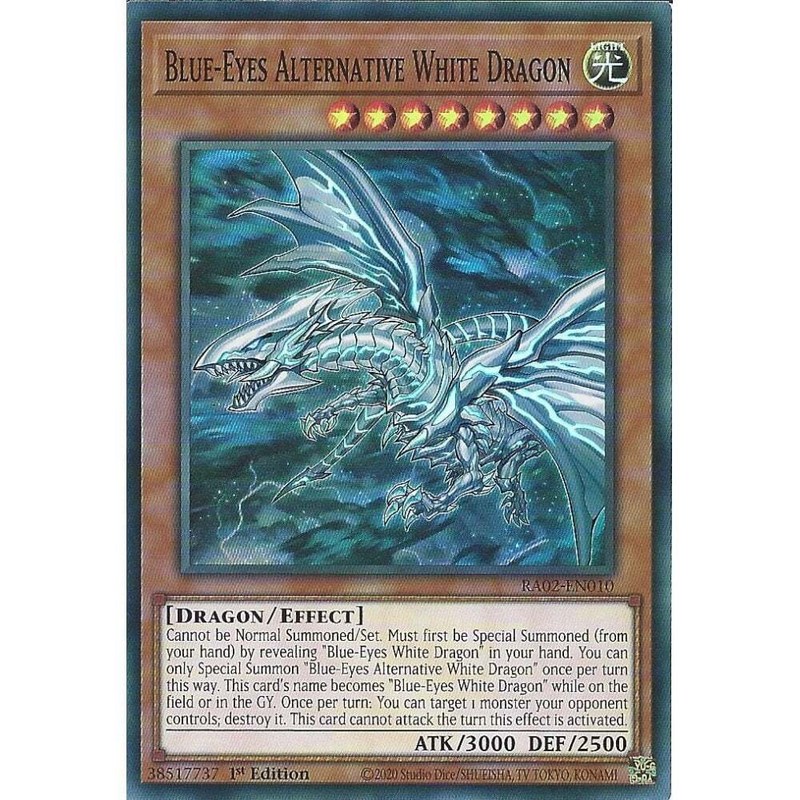 RA02-EN010 Blue-Eyes Alternative White Dragon : Super Rare : 1st Edition  YuGiOh