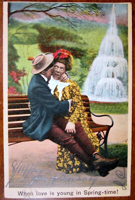 When Love is Young in Spring Time Postcard 1907 Atlantic City NJ Jamestown 2460