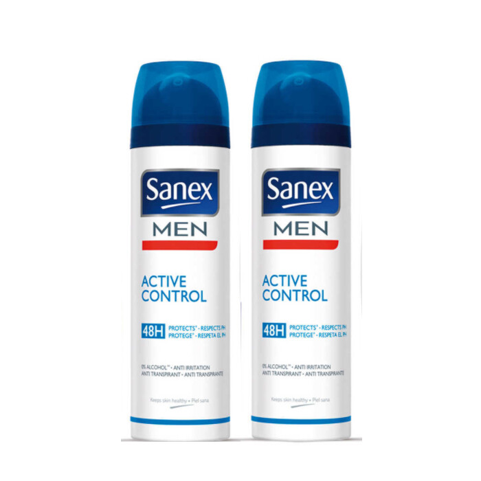 Sanex Men Active Control 48h Deodorant Spray 2x100ml