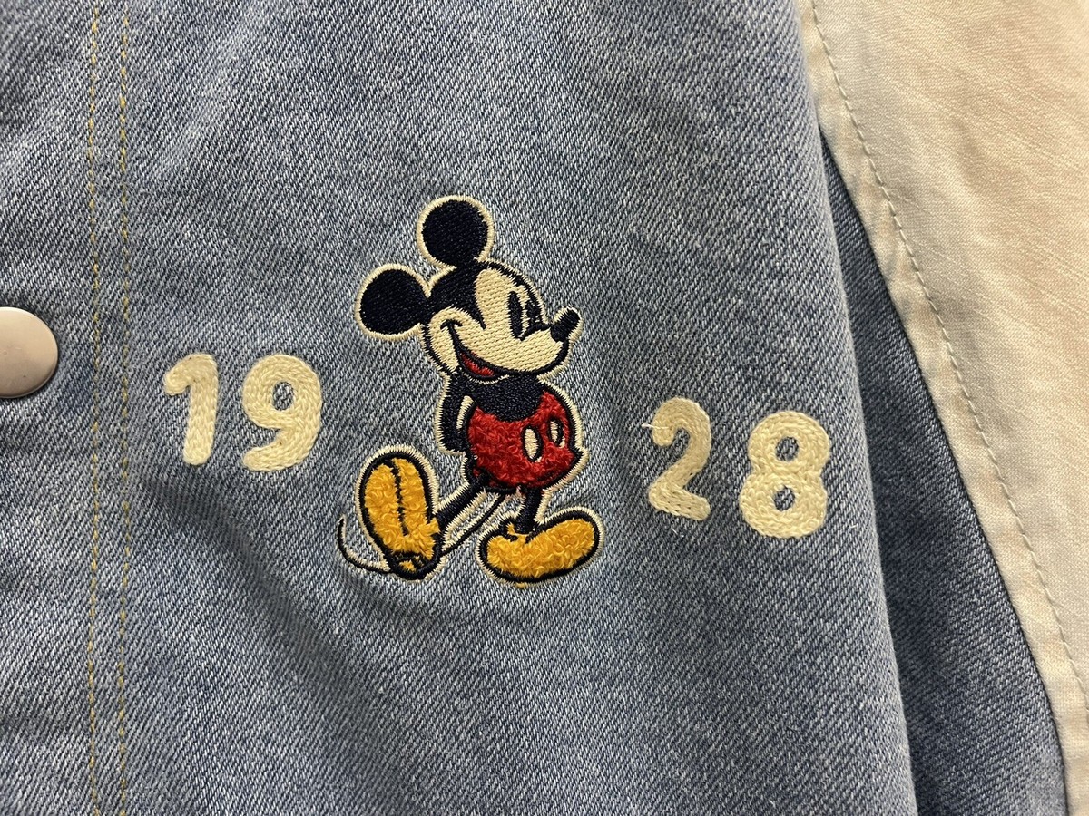 Disney Mickey Mouse 1928 League Denim Varsity Jacket Adult