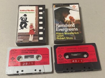 2 MCs - Klaus Wunderlich Hammond Evergreens + Golden Film Hits - Musikkassetten