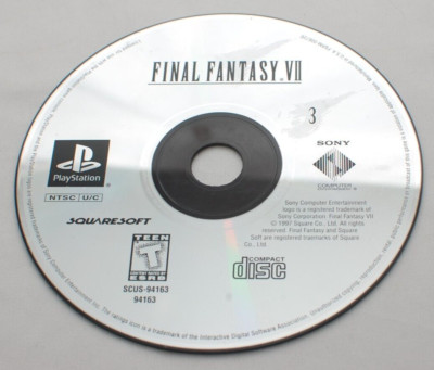 Final Fantasy VII - PS1 - Disc 3 Only - PlayStation | eBay