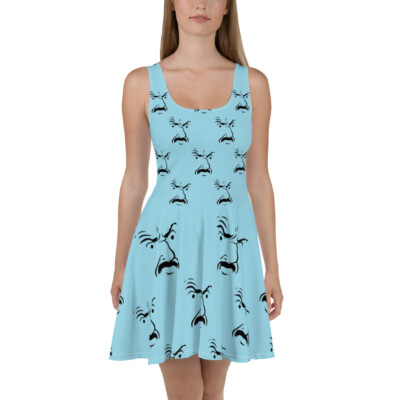 aqua blue skater dress Elle Double Breasted Knit Skater Dress Aqua / M