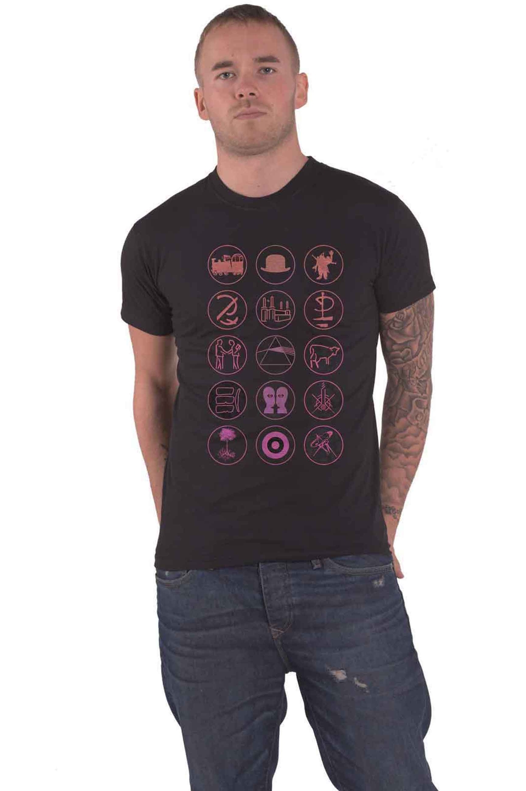 Pink Floyd Official Unisex Black Band Logo Symbol T-Shirt