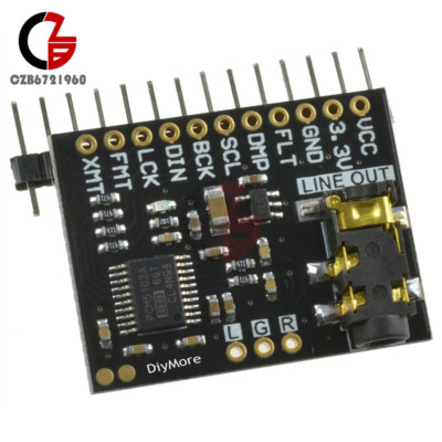 Puooifrty PCM5102 Audio Decoder – I2S, Geassembleerd, 5-10V, Met Hoofdtelefoonuitgang, Filtermodi