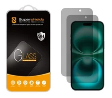 2x Supershieldz Privacy Tempered Glass Screen Protector for iPhone 16 / 15 6.1"
