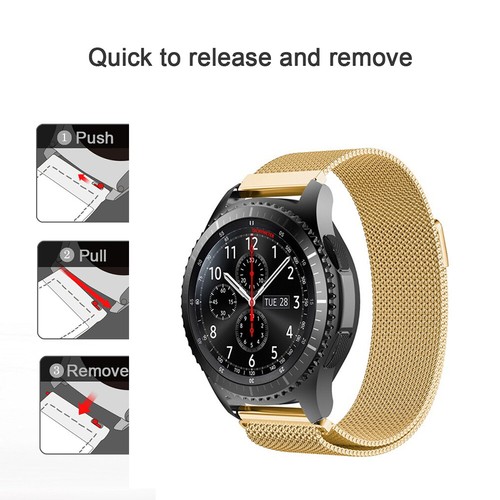 Band Gear 46mm /Galaxy S3 / Watch3 45mm Milanese Loop Magnetic Replacement Strap - Picture 6 of 28