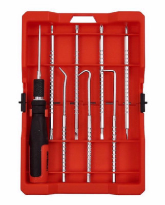 9 piece Telescopic Hook Pick and Screwdriver Set Phillips Slotted Torx