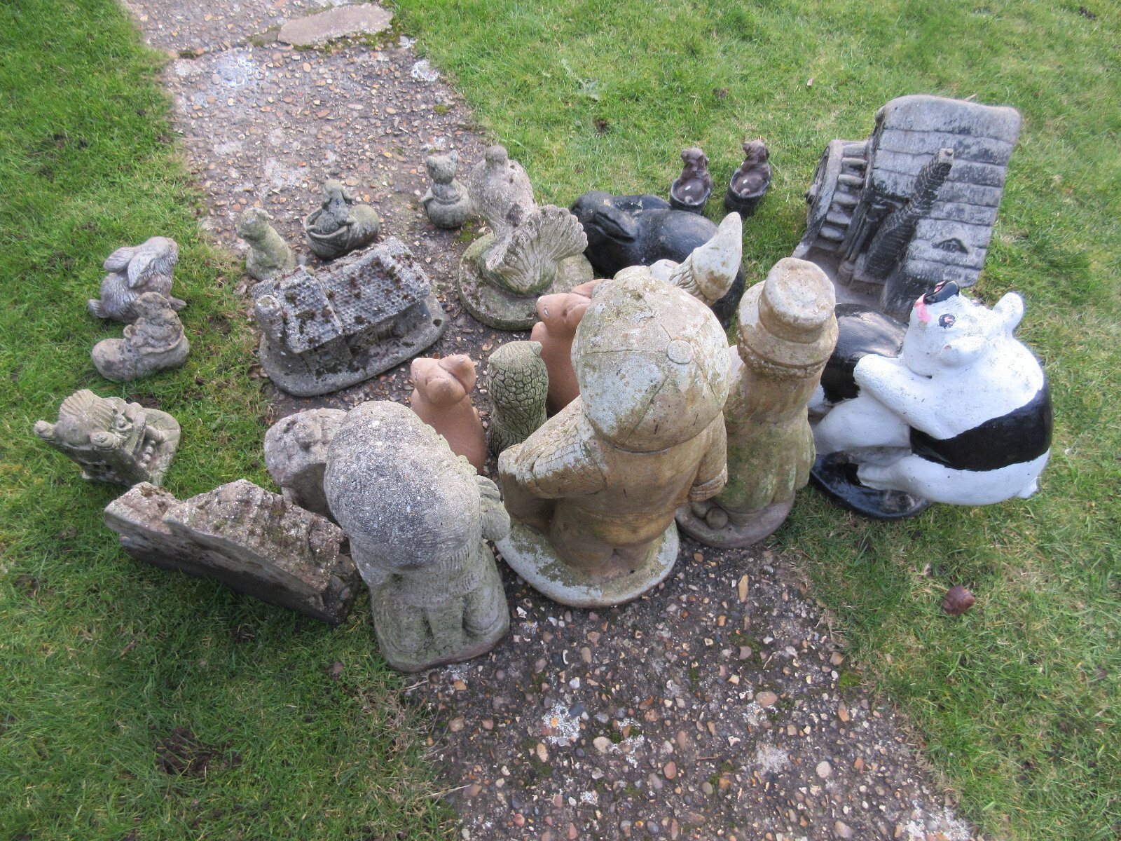 collection of vintage concrete garden ornaments eBay