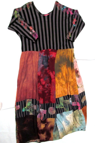 Staley Gretzinger Maxi Dress Artsy Rayon Rich Tie… - image 1