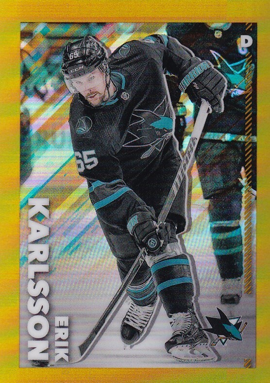 2022-23 Topps Chrome NHL Sticker #401 Erik Karlsson - San Jose SP GOLD /50 MADE