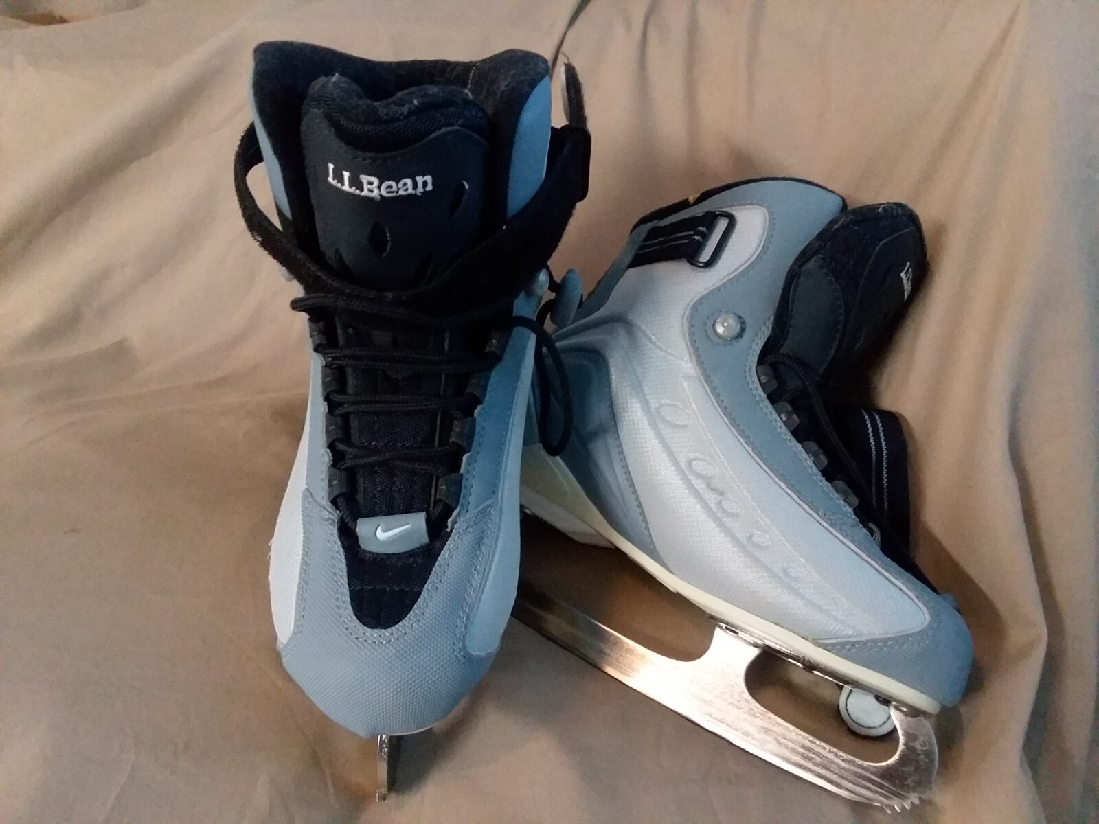 LL BEAN Nike Women's Blue No Tie Ice Figure Sport Skates Size 7 eBay