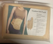 Castor Oil Pack Kit Compress Reusable Wrap Belt for Inflammation Toxin Remover