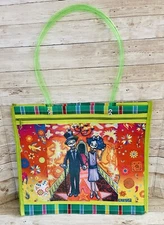 Day Of The Dead Mesh Tote Bag Bolsa De Maya De Catrina Dia De Los Muertos