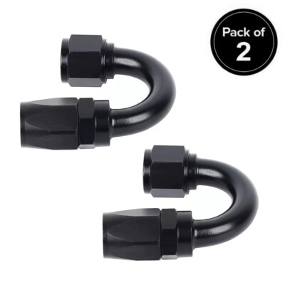 10AN Hose End Fitting 180 Degree Swivel For CPE Braided Hose 2Pcs