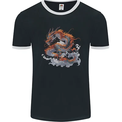 Ein Alter Drache Auf Einer Wolke Herren Ringer Maglietta FotL - Bild 1 von 2