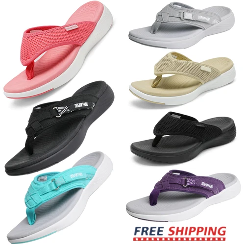 Womens Arch Support Soft Cushion Flip Flops Thong Summer Beach Sandals Shoe US