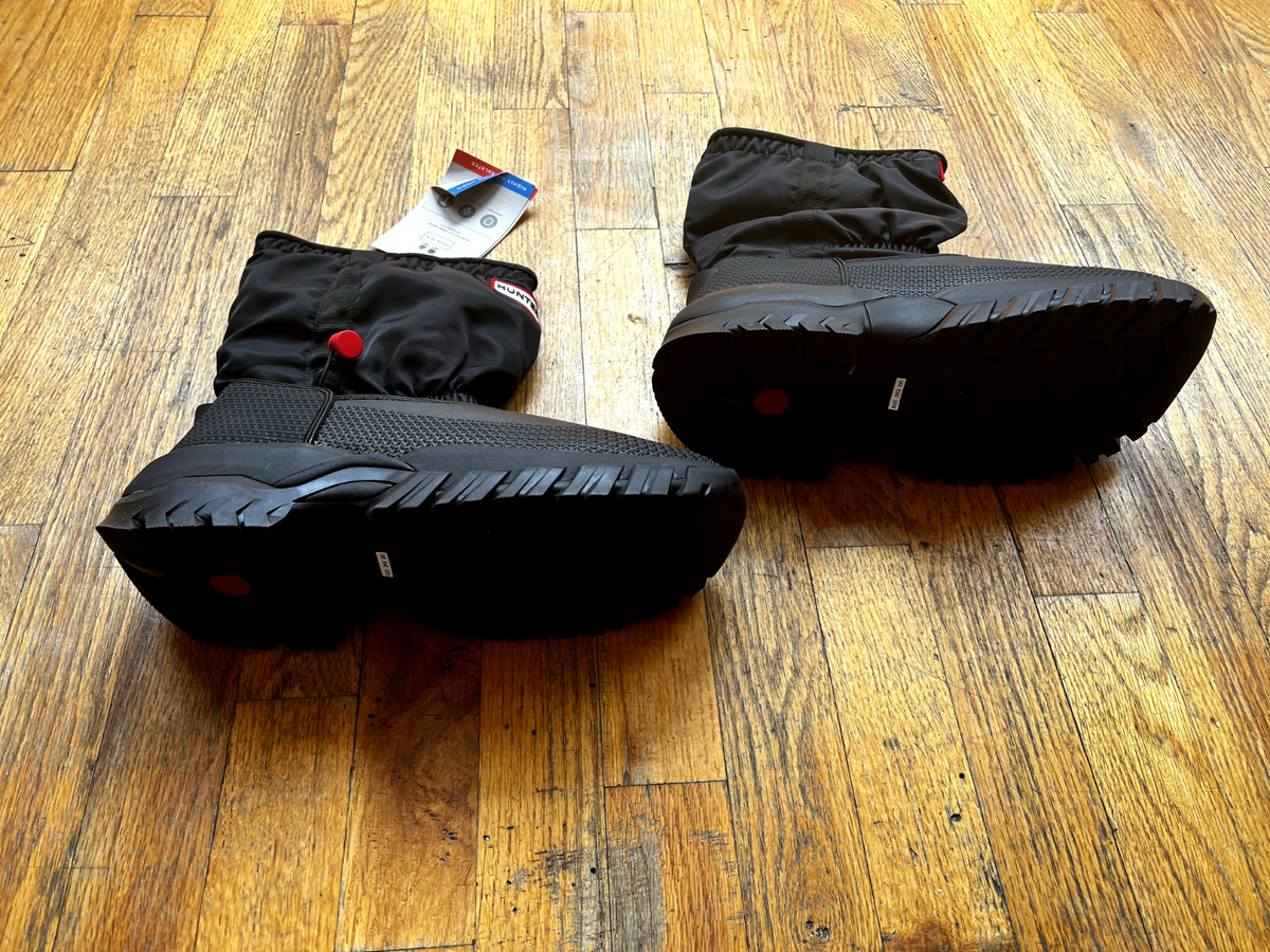 Hunter wanderer short slouch snow boot in Black | eBay