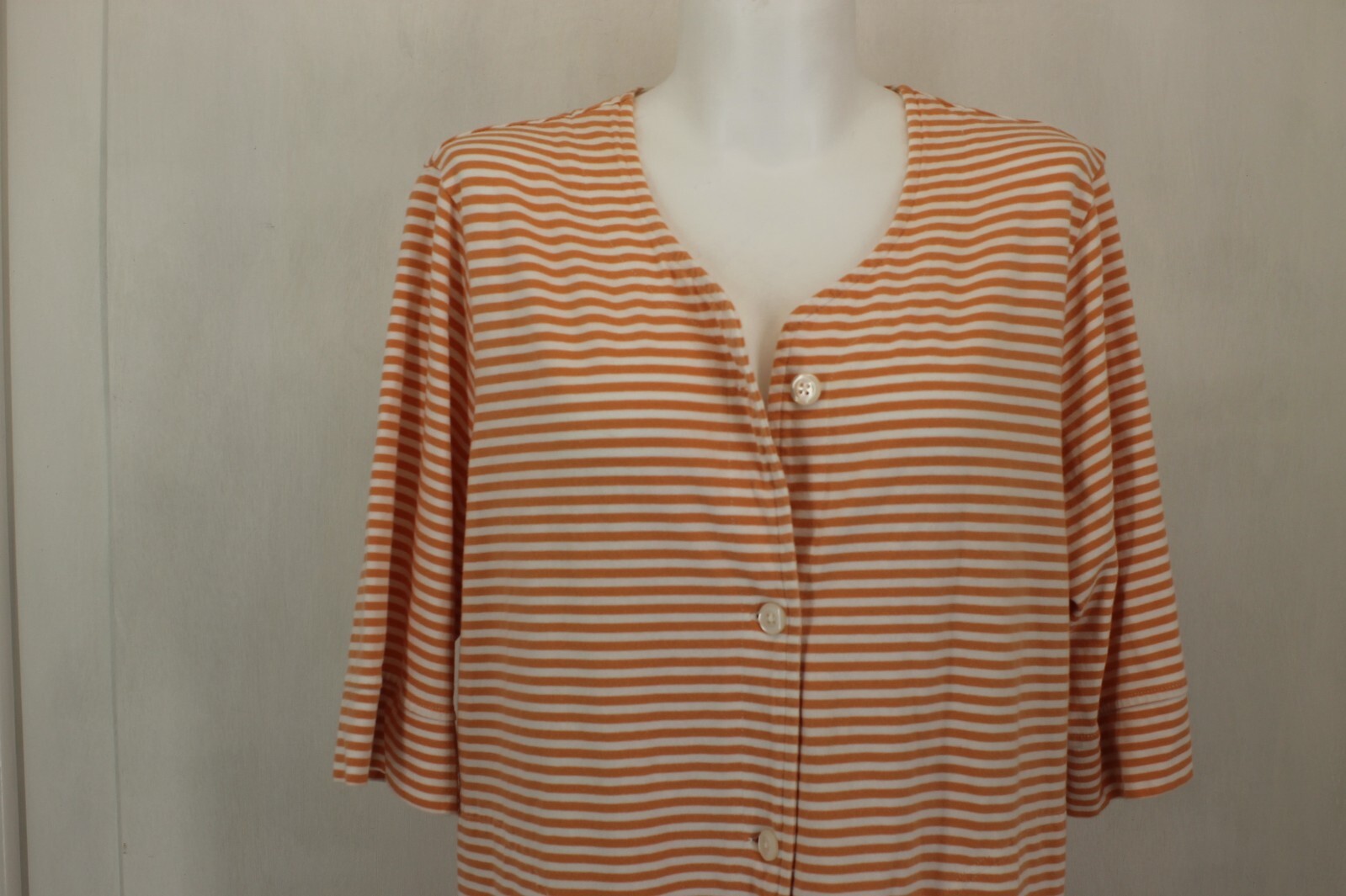 ORVIS WOMEN'S COTTON CASUAL DESS/ROBE SIZE M COLOR PEACH/WHITE TWO POCKETS SHORT eBay