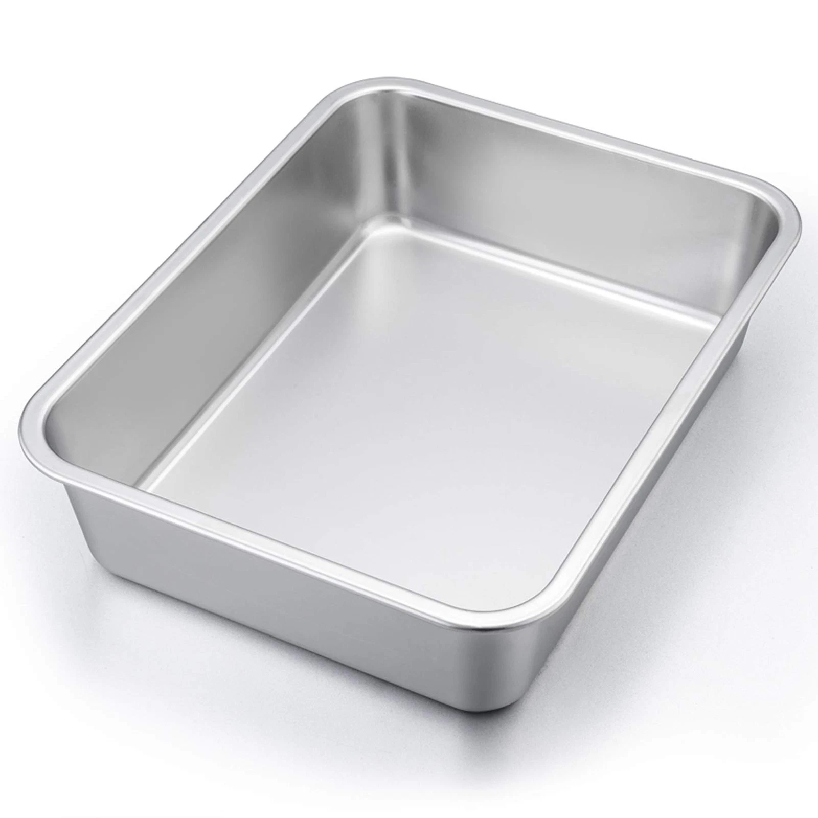 Lasagna Pan Rectangular Cake Pan Roaster Pasta Baking Cookie Sheet Pan Stainl...