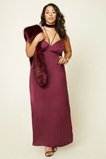 Forever 21+ Plus Size Aubergine Strappy Maxi Dress Xl/2X