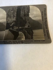 Vintage Axenstrasse Lake Lucerne 1905 Presko Stereoview Card