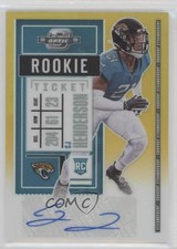 2020 Contenders Optic Rookie Ticket Gold Prizm 4/10 CJ Henderson #144 Auto 1m1a