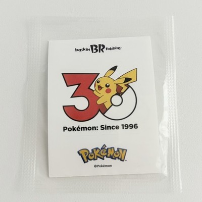 Pokemon Baskin Robbins 31 Korea Limited 30th Anniversary Sticker Pikachu New