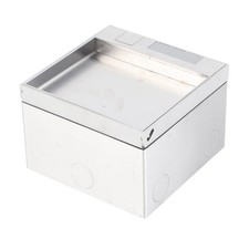 Embedded Socket Box Stainless Steel Dual Outlets Desktop Floor Power S♪