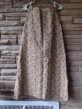 VTG 60s Summit of Boston Chenille Maxi Skirt Floral Lattice Scovill Zip