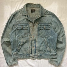 90s RRL Ralph Lauren Three Star Tag 2nd Type Denim Trucker Jacket Size L USA