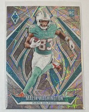Malik Washington ROOKIE SILVER LAZER PRIZM - Dolphins - 2024 Phoenix Football
