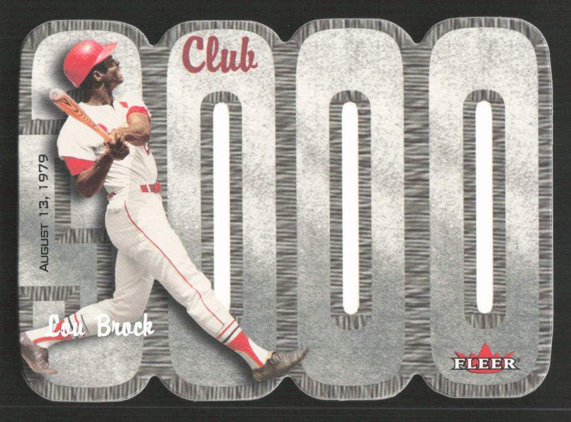 2000 Fleer Showcase Lou Brock Club 3000: Die Cut Insert Card