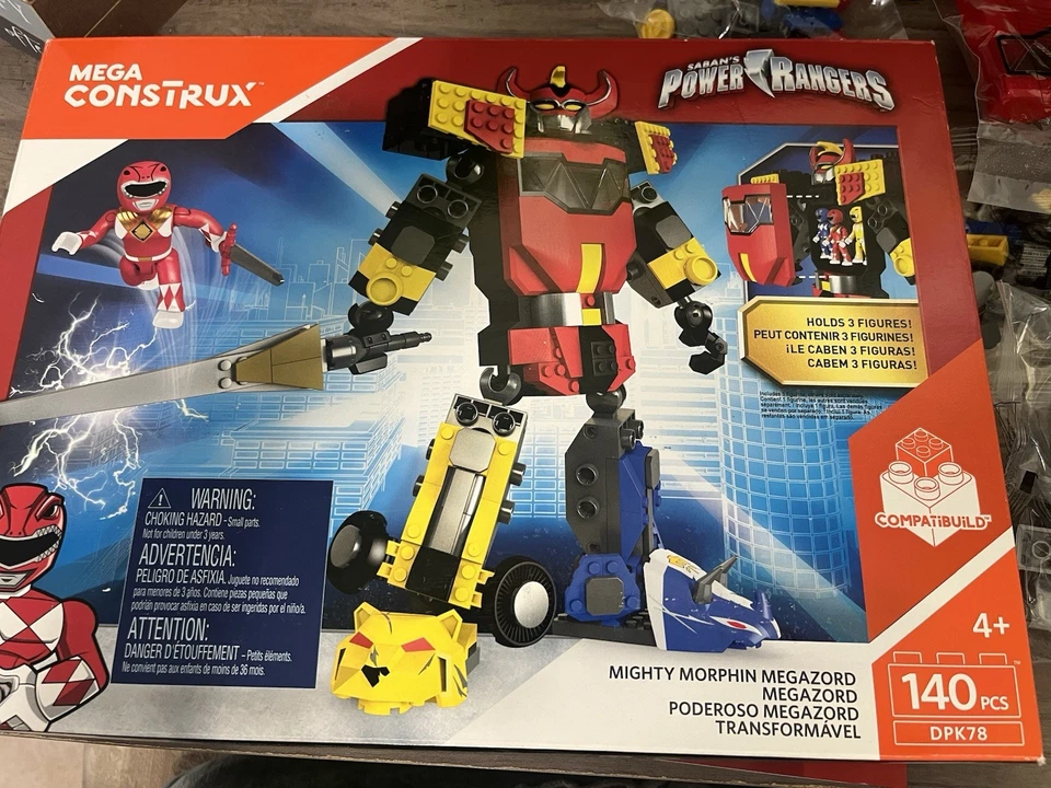 Mega Construx Power Rangers Mighty Morphin Megazord DPK78 New One Bag Opened - Image 2 of 4