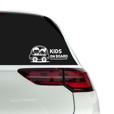 Adesivo decalcomania specchietto retrovisore interno auto bambini a bordo
