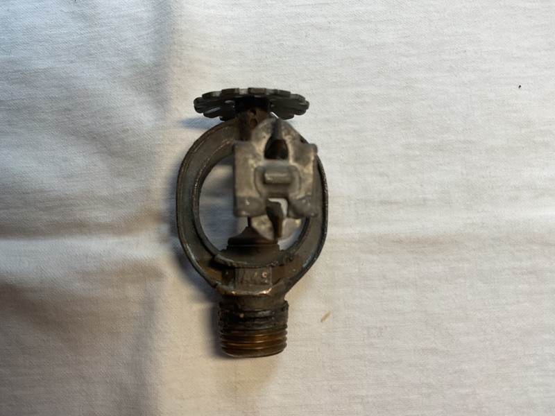 vintage fire sprinkler head A45 165 degrees no manufacturer information on head