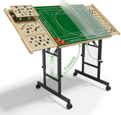 1500 Pieces Foldable Puzzle Table with Drawer - Folding Puzzle Table | Tilting P