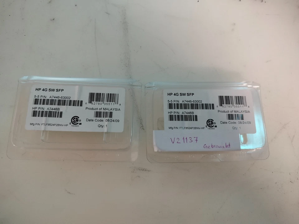 HP A7446B 4Gb SW SFP Transceiver Modul (2 St.)– gebraucht (V2 1137) - Bild 2 von 4
