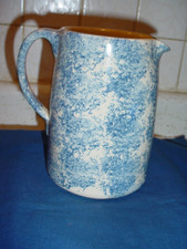 OLD VINTAGE PRIMITIVE SPONGEWARE 7 INCH PITCHER