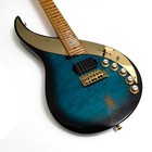 Blue Qulited Top Sky Series Electric Guitar Scalloped Neck Professional Guitar