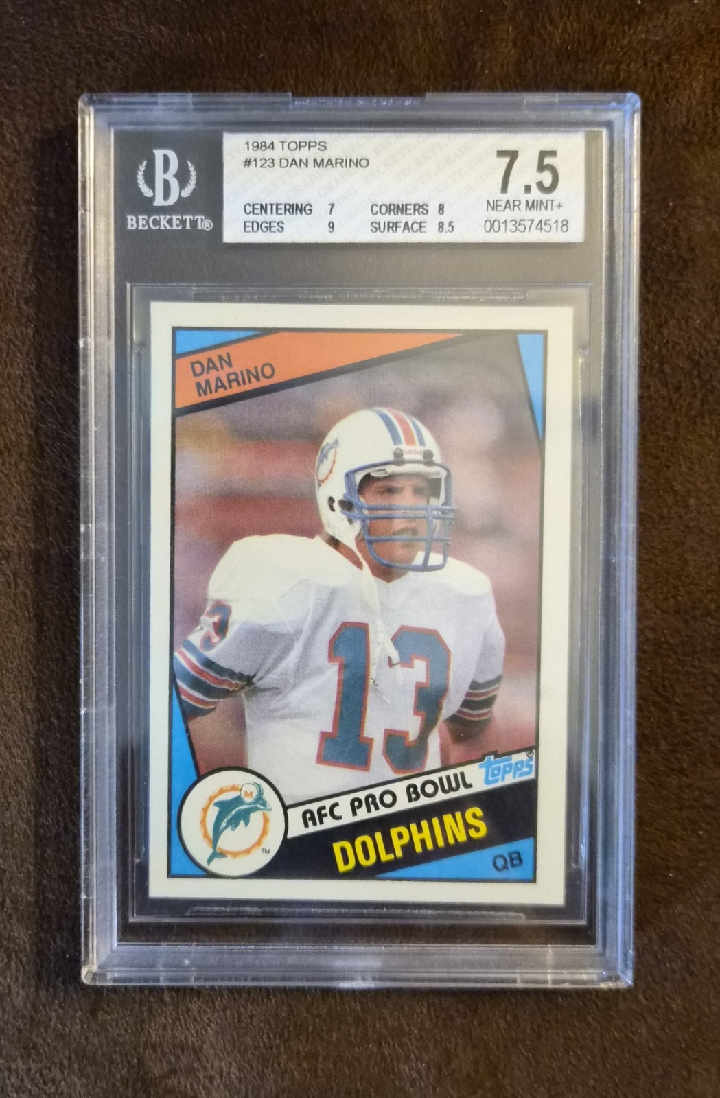 1984 Topps Dan Marino #123 RC BGS 7.5