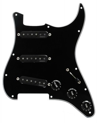 Fishman Fluence Stratocaster Loaded Pickguard - Black (3-pack) Bundle