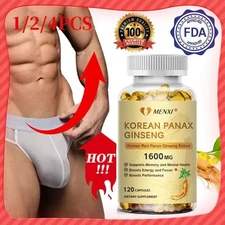 Korean Red Panax Ginseng 1600mg - Extra Strength Highest Potency - 480 Capsules