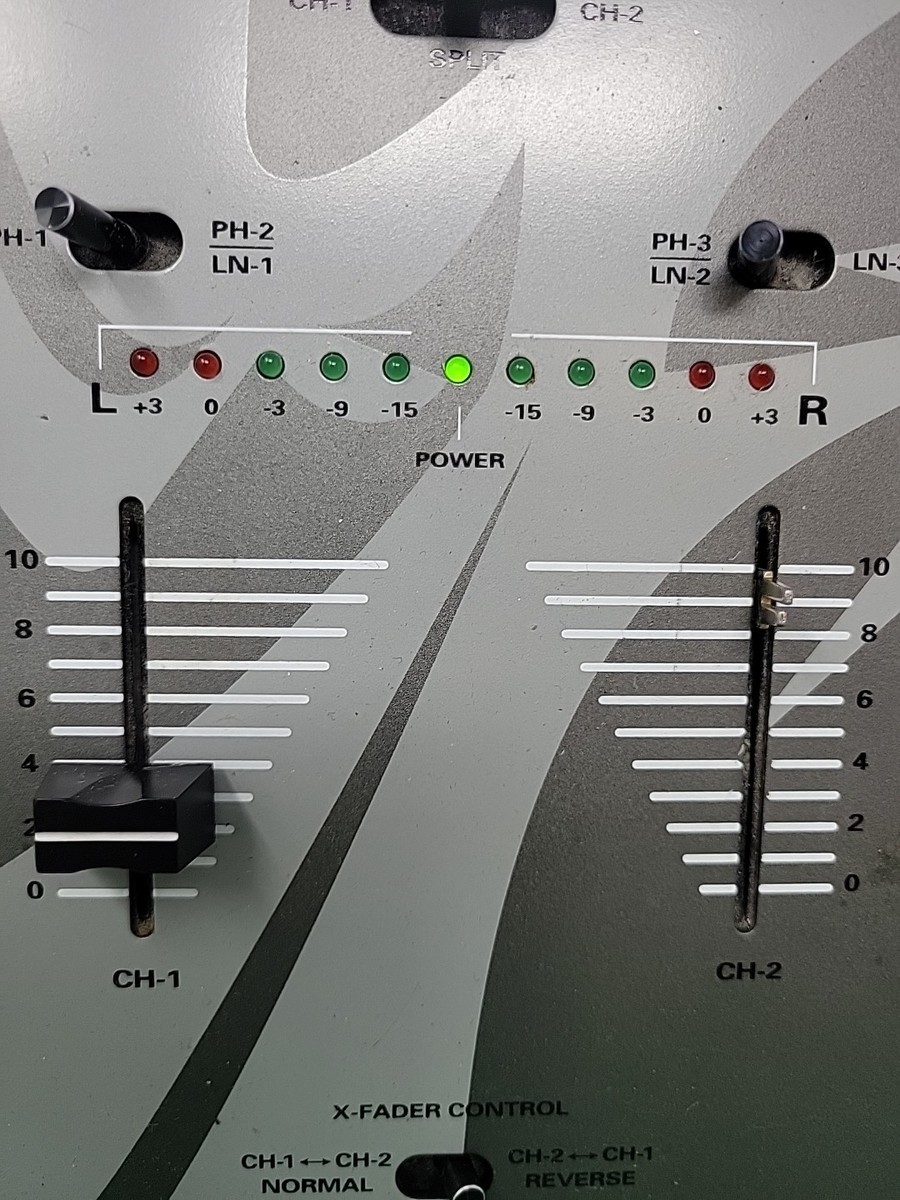Gemini PMX-80 Stereo Preamp Mixer, 2 channel, faders, Etc ((No