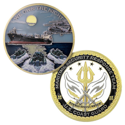 COAST GUARD MSRT WE OWN THE NIGHT MARITIME SECURITY TEAM  1.75'' CHALLENGE COIN