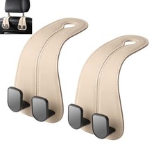 car purse hook seat headrest leather car hook for purse and bag cute 2 pack
