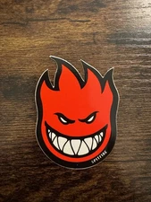 Spitfire Wheels Big head Logo Sticker Small New Skateboarding Skate Red