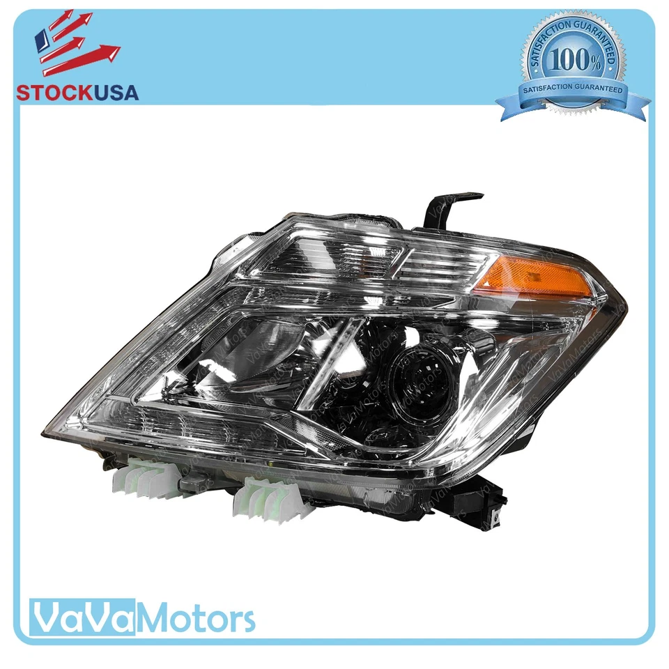 Fits 2017 2018 2019 2020 Nissan Armada Halogen LED DRL Headlights Assembly Pair - Image 3 of 4