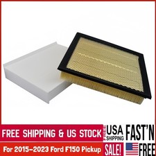 Air Filter and Cabin Air Filter Combo Set For 2015-2023 Ford F150 Pickup Engine