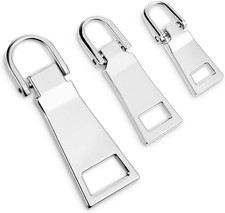 3Pcs Silver Zipper Pull Zipper Repair Zippers Tab Repair for Luggage Gold Zippe
